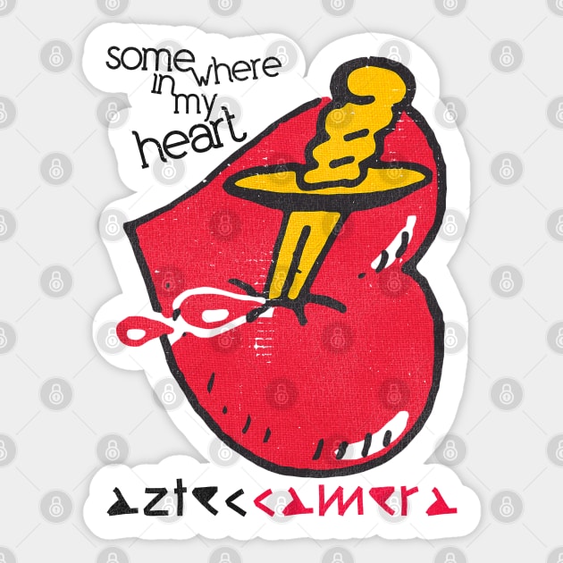 Aztec Camera - Somewhere In My Heart Sticker by darklordpug